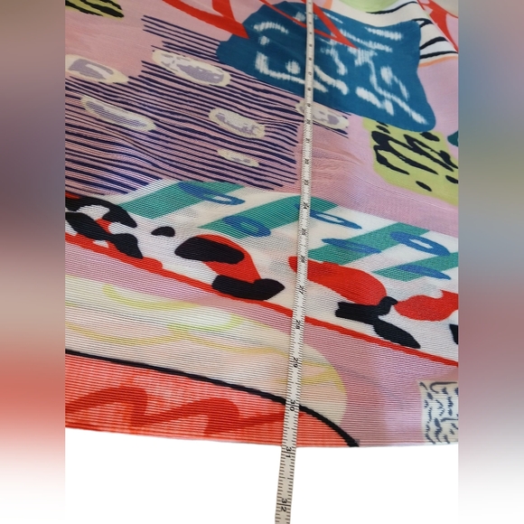 Artsy Abstract Crinkle Tunic Or Dress Womans Floral Funky XL Shirt Lagenlook - Picture 7 of 9